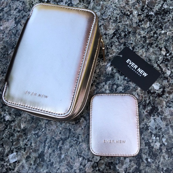 โค๏ธ EVER NEW Rose Gold zipped travel case - Picture 3 of 12